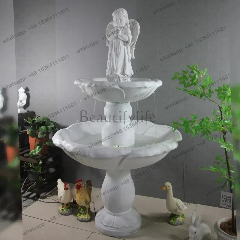 Large Outdoor Circulating Water Fountain Garden Courtyard Fish Pond Rockery Water Feature Wedding Decoration Ornament