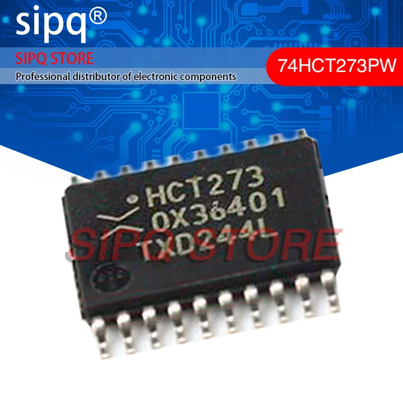 10PCS/LOT 74HCT273PW,118 74HCT273PW 4.5V~5.5V 36MHz 30ns@4.5V,50pF D-Type 8 8uA TSSOP-20 Flip Flops NEW Original