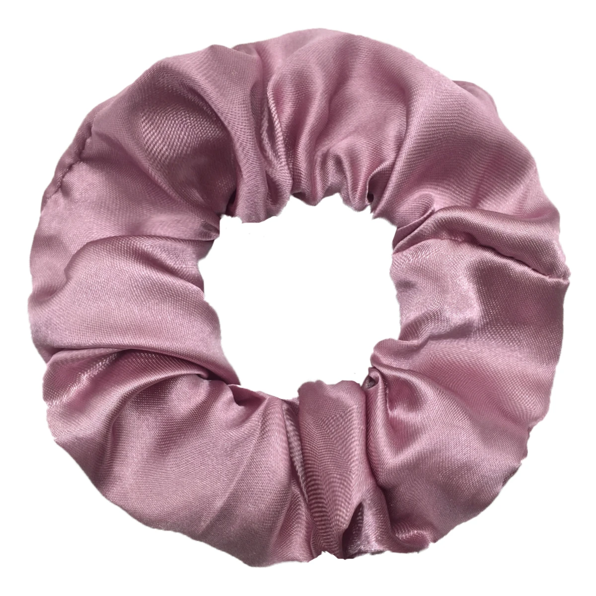 12pcs Premium Pink Satin Large Intestine Hair Bands for Women Hundreds of Fabric Rubber Bands Hair Accessories