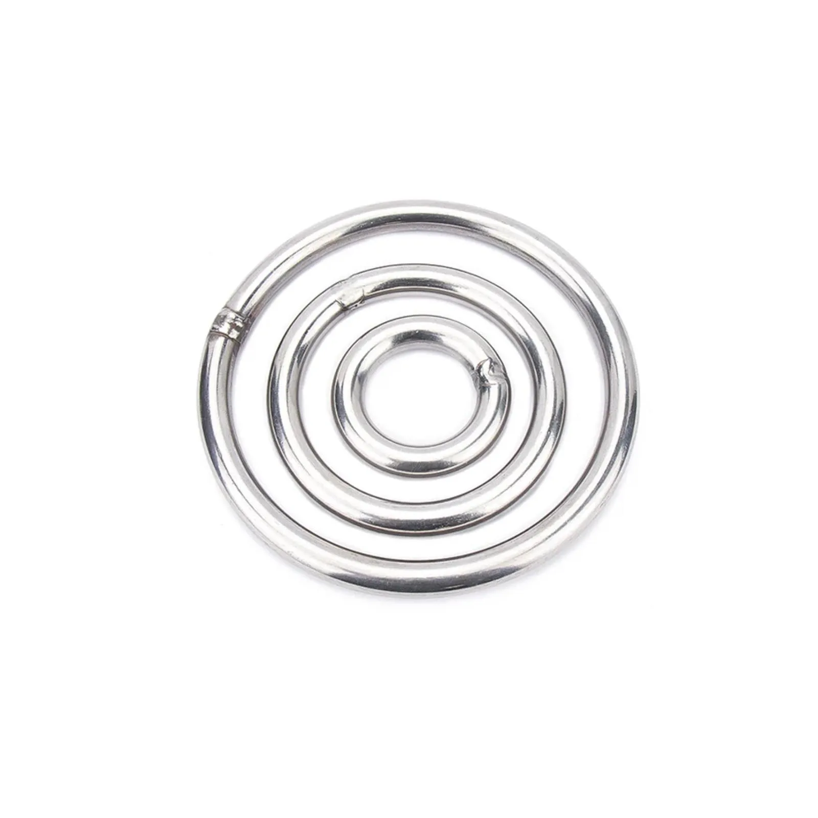 1/10 304 Stainless Steel Solid Welded O-Ring, Seamless Welded Round Ring Pet Hand Pull Ring Fishing Net Steel Ring Hoop 20-144mm