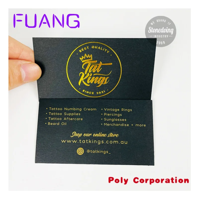 

Custom Top Quality Luxury Custom Gold Foiled Logo Business Card Advertising Postcard Company Promotion Thank You Card