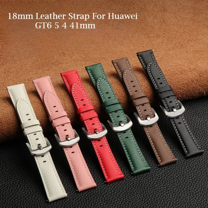 Leather Band for Huawei GT6 41mm Watch 5 42mm Fashion Bussiness Replacement Wristband for Huawei GT6 5 4 41mm GT5 Pro 42mm