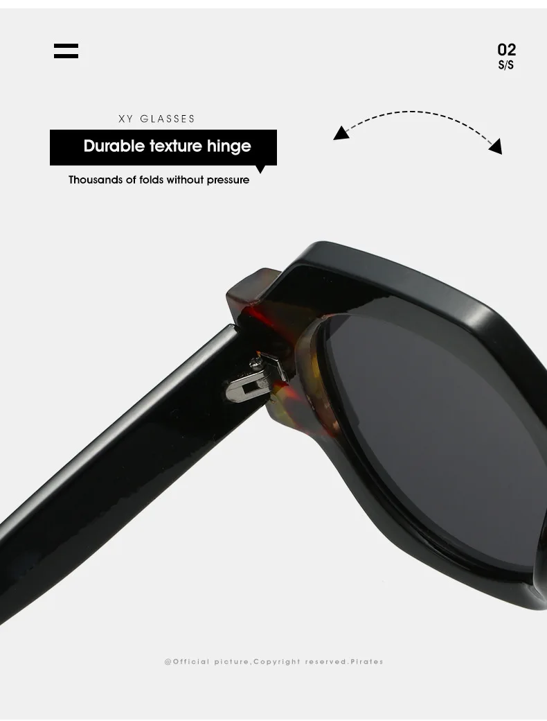Neue Hexagon Einzigartige Sonnenbrille Frauen Marke Designer Farbe Patchwork Retro Weibliche Shades Reise Casual Brillen – Detail 15