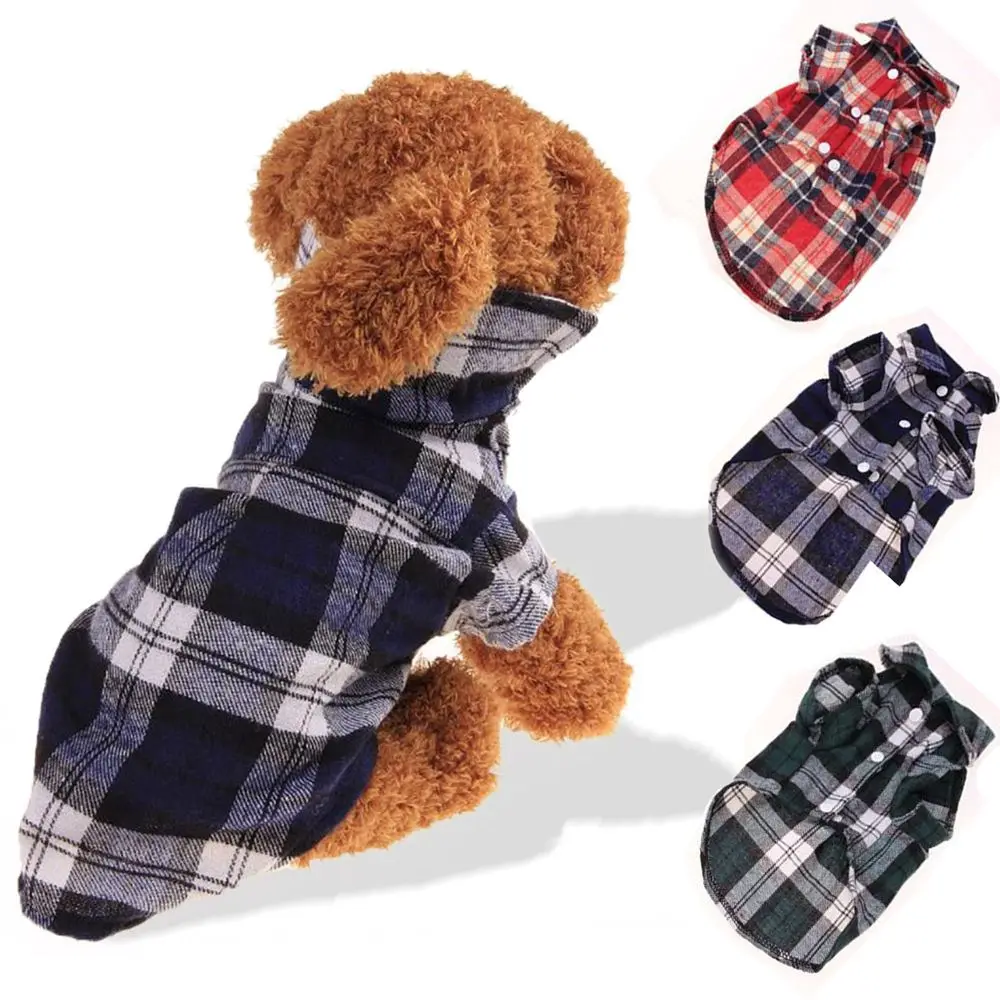 British Style Fashion Cotton French Bulldog Lapel Puppy Dog Vest For Small Medium Dogs Cats Dogs Shirt Pets Supplies