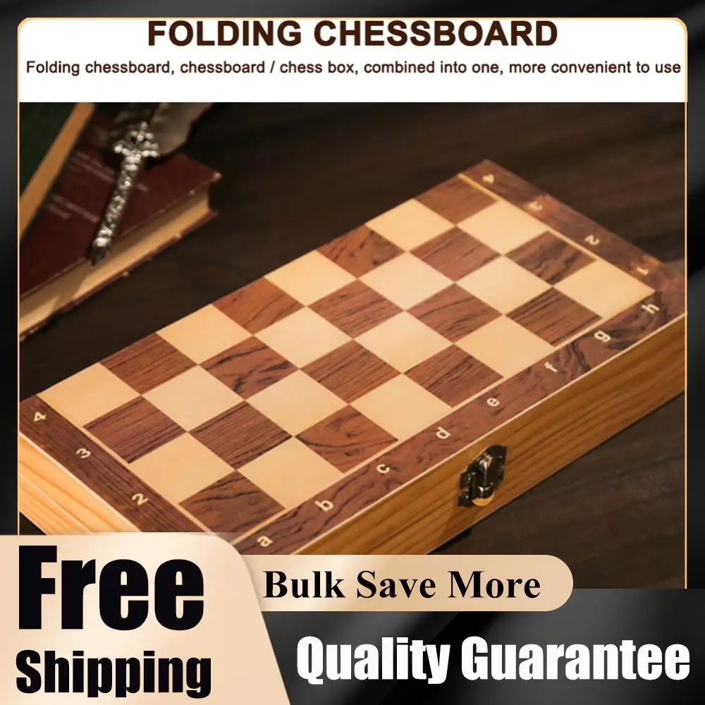 

29x29cm 3 in 1 Chess Chekers Backgammon Developing Strategic Thinking Chess Wooden Set No Toxic Wood Board Game for Boys Girls