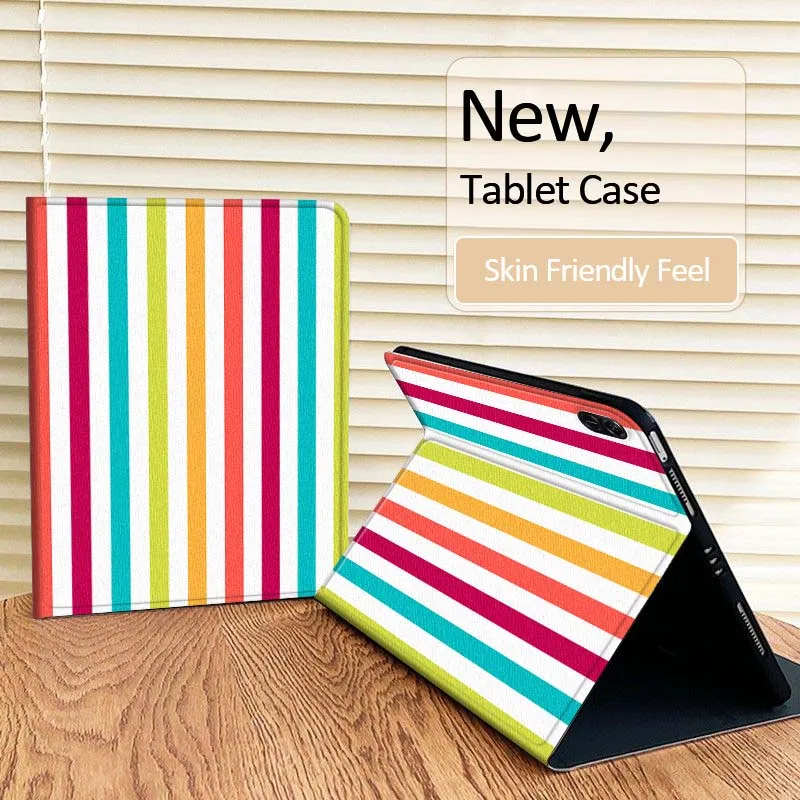 

Colorful striped pattern Tablet Case For Huawei MatePad Pro Air 12 X Honor Pad 8 V8 9 13 GT GT2 3 12.6 13.3 Inch