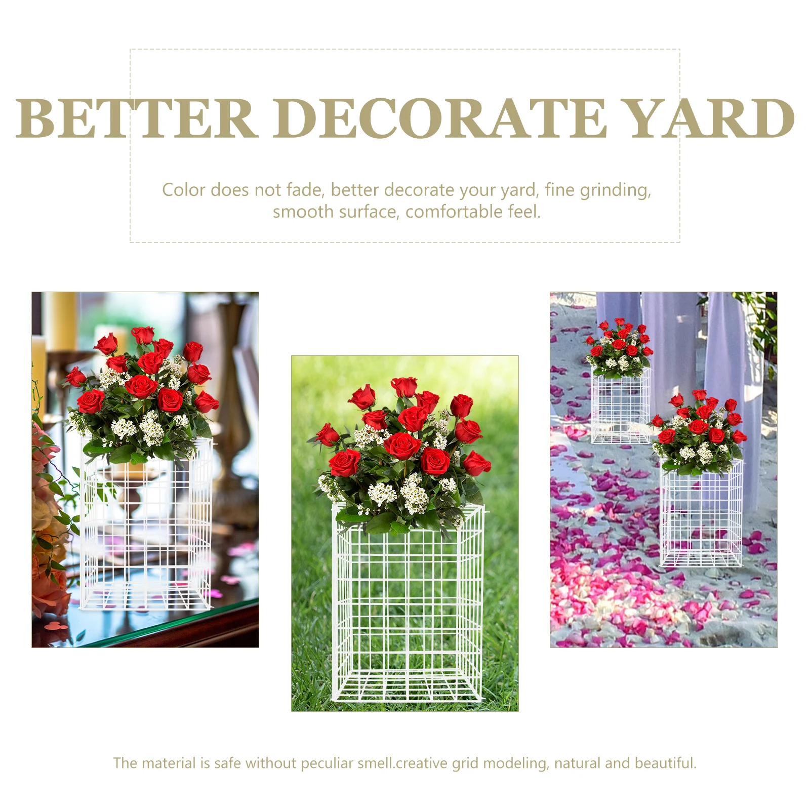 

Plastic Frame Grid Wedding Flower Arrangement Stand Outdoor Decoration Flower Fixer