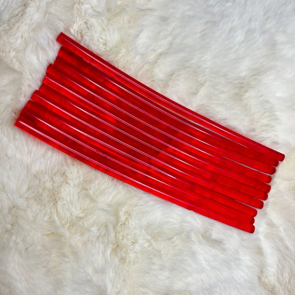 20Pcs/Lot Transparent Blood red Hot melt adhesive rod Elastic force Rubber strip Low viscosity DIY Mermaid Tears