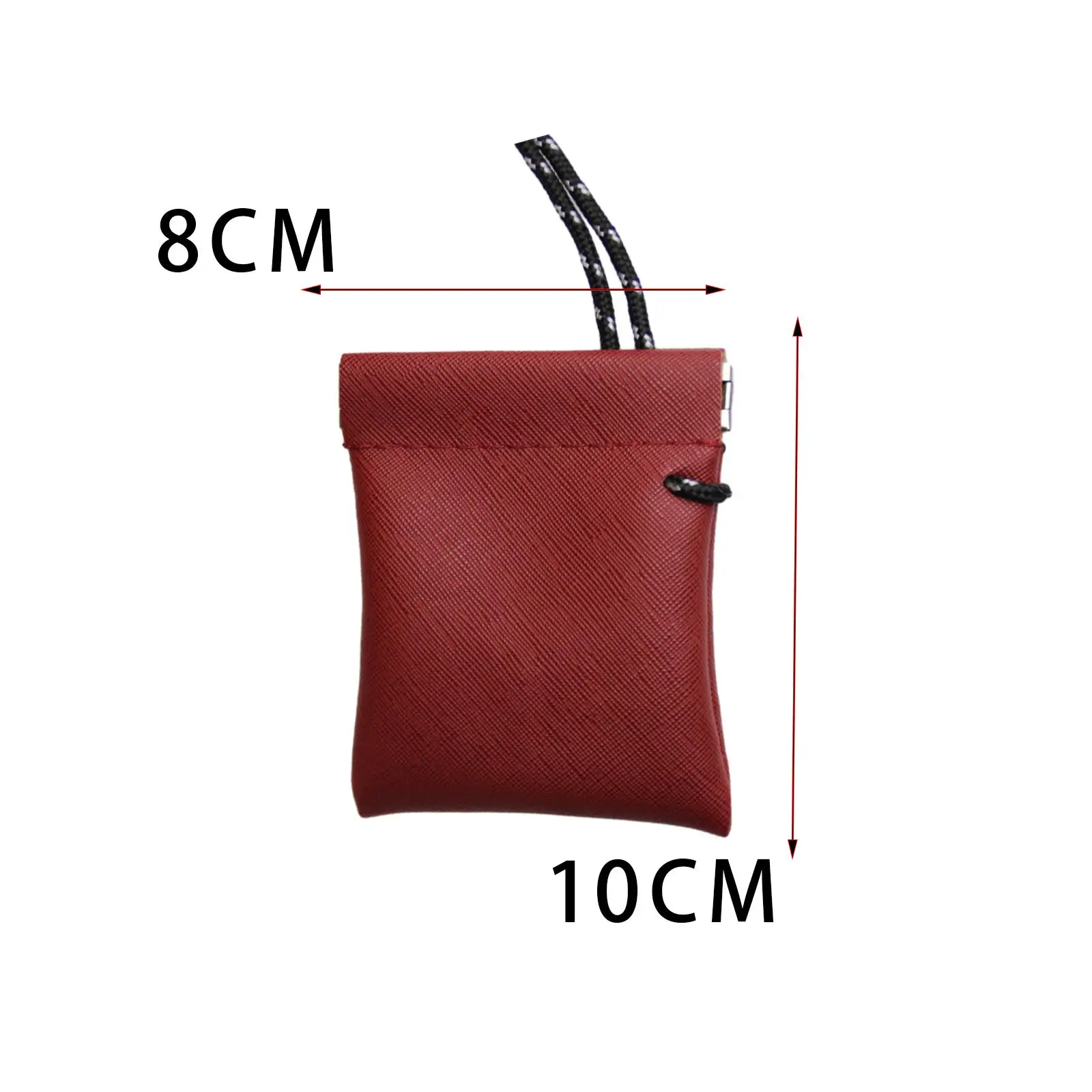 2xHanging Neck Pouch Key Bag Small Wallet Storage Bag for Men Women Earbud Bag Red