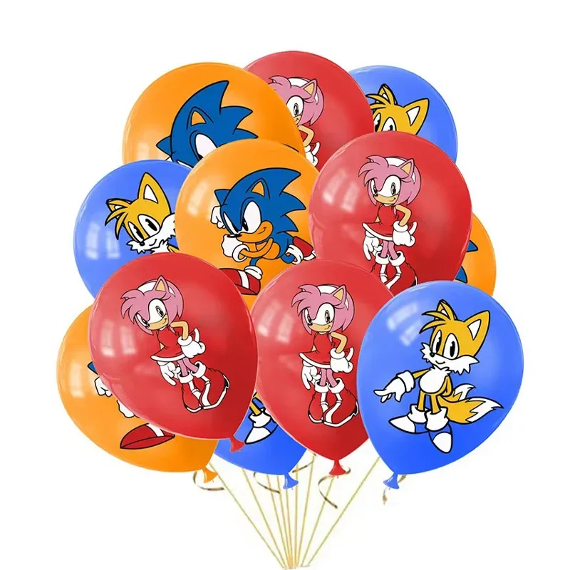 Disney Sonic Hedgehog Theme Balloon Birthday Party Children's Toy Thickened 12 inch Latex Balloon Set baby shower  bride to be