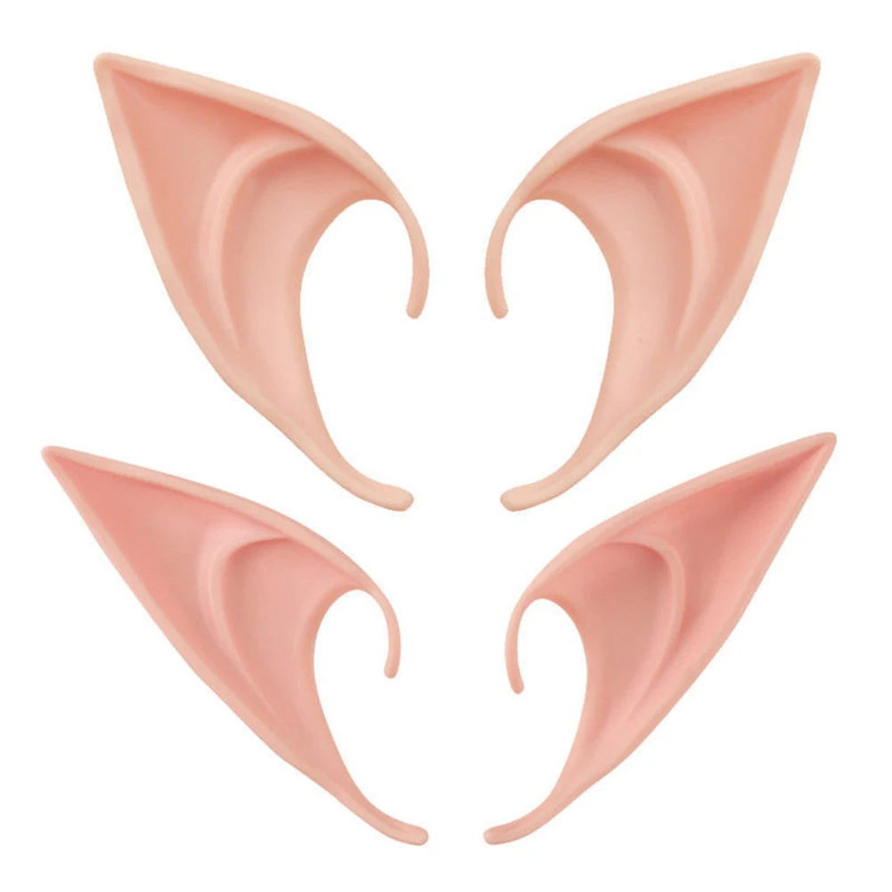 1 Pair Latex Masquerade Accessories Fairy Pixie Ears Fake Ears Anime Party Dress Up Costume for Cosplay Halloween Anime Party