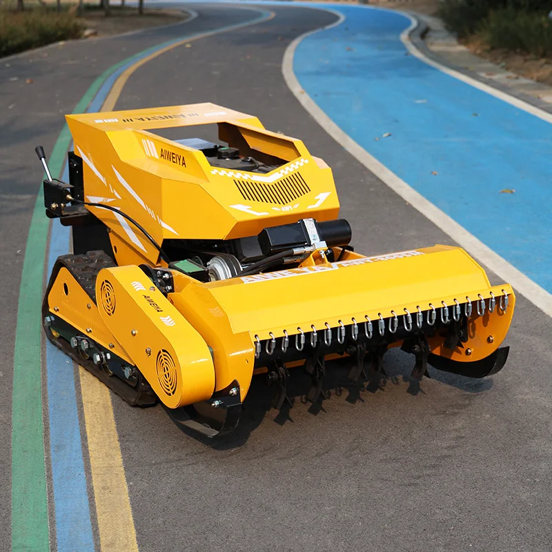 Customized Big Discount Remote Control Lawn Mower Grass Shredder All Terrain Self Propelled Labor Saving For Courtyard Lawn