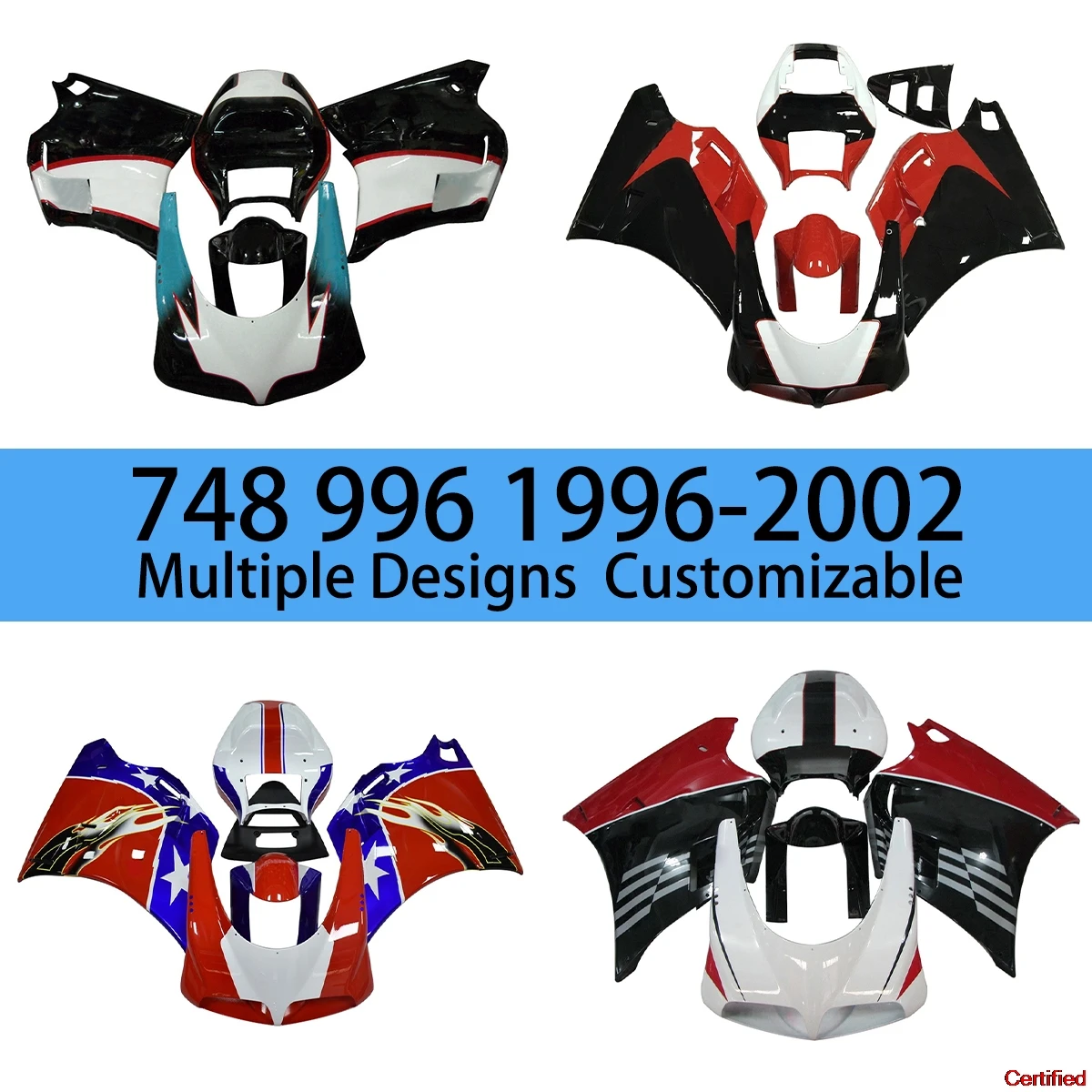 

Fairings Set for DUCATI 748 1996-2002 Fairing Kit 996 96-02 Motorcycle Injection Molded Customizable Fairings