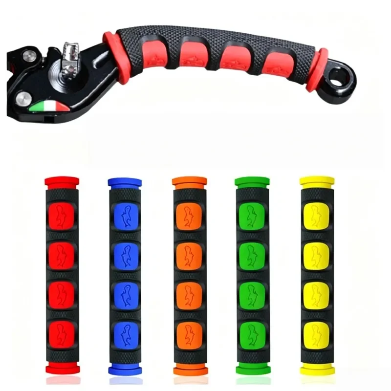 Motorcycle Handle Brake Lever Grip Cover Universal Non-Slip Rubber Protector Fit Most Motorbikes Easy Install Multi Colors