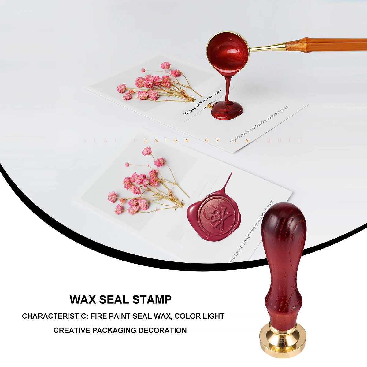 

Scrapbooking Wax Seal Stamp Skull Decoration Brown Copper Halloween Invitations Envelopes Craft Gifts