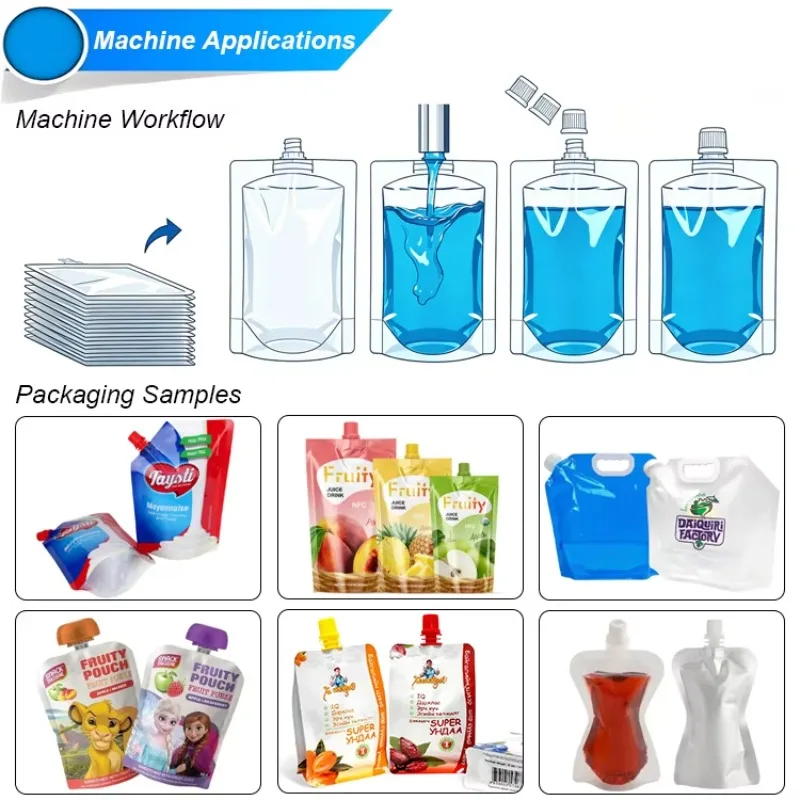 Fully automatic 1L 5L detergent liquid bag filling and packaging machine, laundry detergent bag filling and sealing machine