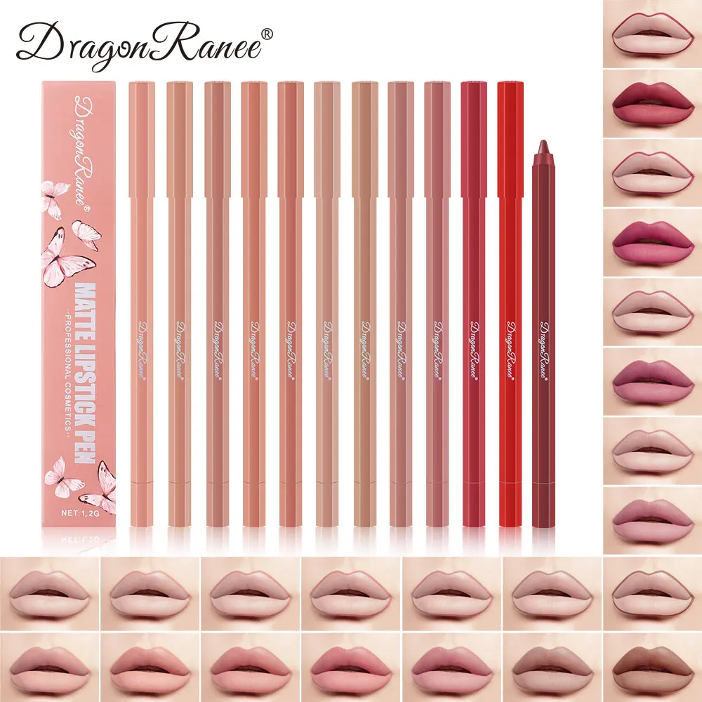 Kredka do ust Jesienno-zimowa matowa wybielająca szminka Aksamitna matowa, długotrwała efekt makijażu Nieblaknąca, nieprzywierająca kredka do ust