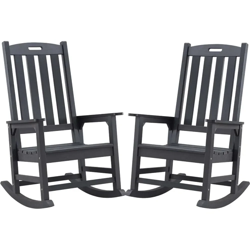 Patio Rocking Chair Easy-Assemble Poly Rocker Chair for Both Outdoor and Indoor Garden Chairs Relaxing Gift Freight Free Lounge