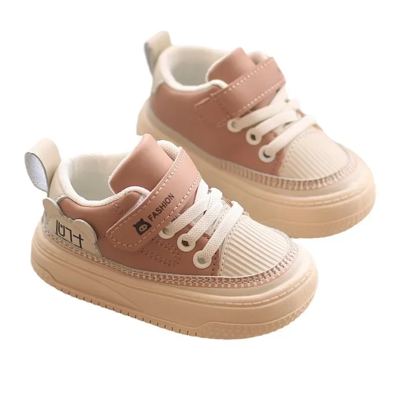 Baskets légères pour enfants, chaussures de course de dessin animé pour filles, chaussures d'entraînement classiques pour garçons, rose et noir, printemps et automne, nouveau