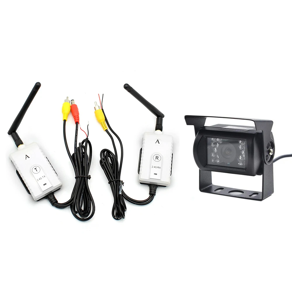 

2.4 Ghz Truck Vehicle Camera Wireless Transmitter & Receiver Kit/Rearview Camera Wireless Wiring for All RCA