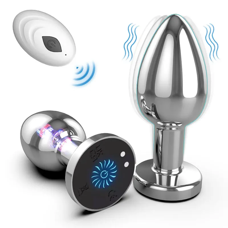 Vibrador con tapón Anal con Control remoto, estimulador de tapón Anal, masajeador de próstata masculino, Juguetes sexuales para adultos para hombre, juego Gay