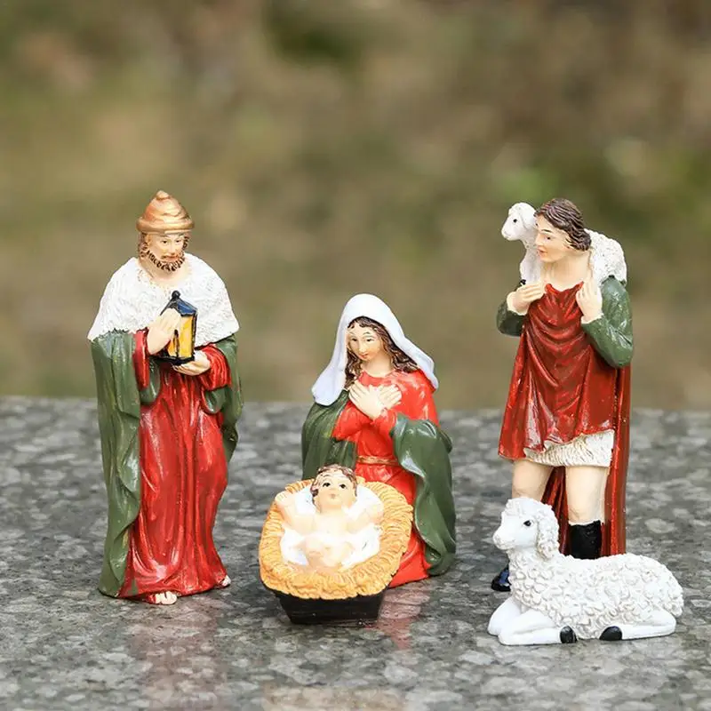 Holy Family Figurine Resin Nativity Figurines Set 10X Nativity Scene Birth Jesus Christ Catholic Christmas Nativity Scene