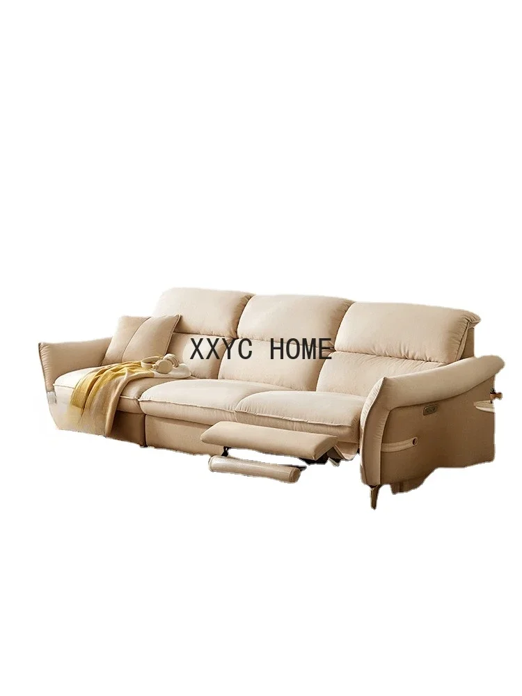 

French Cream Style Electric Fabric Sofa Multifunctional Adjustable Living Room Sofa