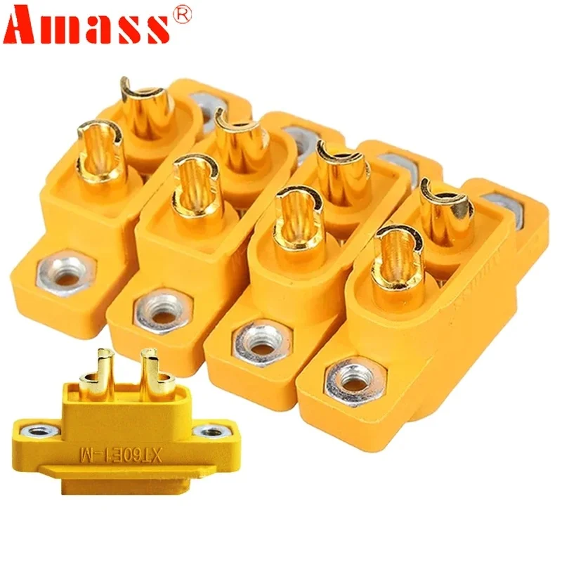 5pcs/lot AMASS XT60E-M XT60 Male Plug Connector For Racing Models/Multicopter Fixed Board/ DIY Spare Part Car Drone Toys