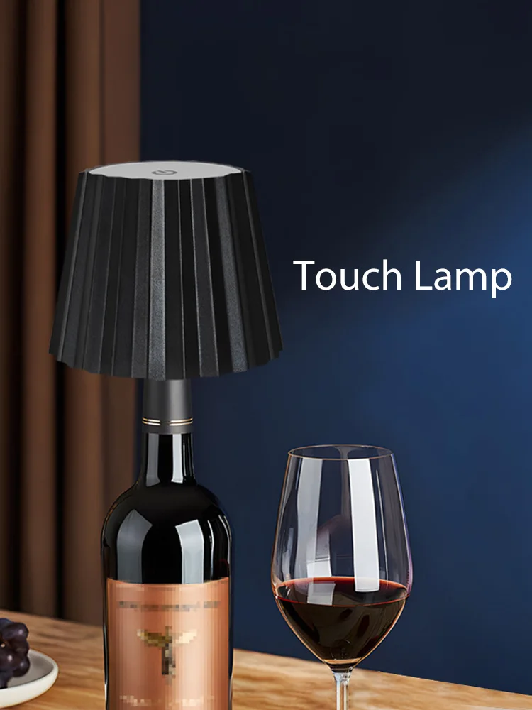 Imagem -03 - Garrafa sem Fio Led Desk Lamp Criativo Vinho Garrafa Lâmpada Destacável Carregamento Portátil Atmosfera Decorativa