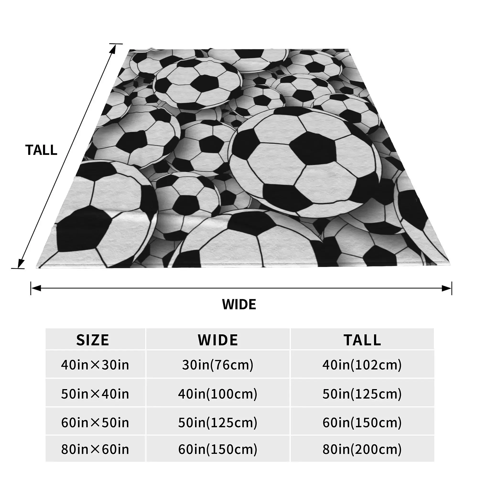 

Football Knitted Throw Blanket Soccer Balls Sports Flannel Soft Warm Bedroom Sofa Decoration Bedspread