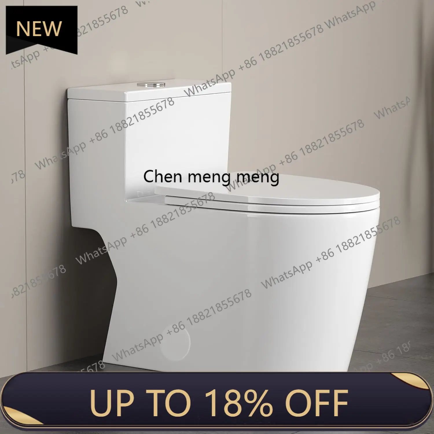 

Z189 12"in One Piece Elongated Modern Toilet 3.1-Inch Huge Trapway Pipe Glazing Top Dual Flush 1.1/1.6 GPF F185
