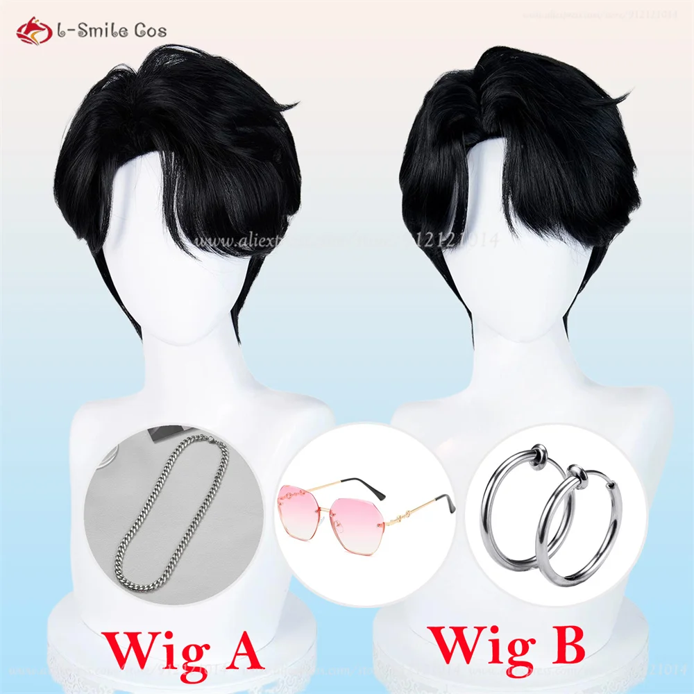 

Jinu Косплей Парик 28 см Черные Парики Для Saja Boys Jinu Baby Abby Mystery Romance Косплей Аниме Парик Термостойкие Синтетические Волосы