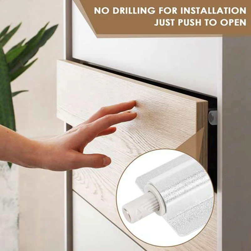Best-6 шт. Магнитная защелка для двери шкафа, дверная защелка для открытия двери, двойная магнитная защелка для шкафа