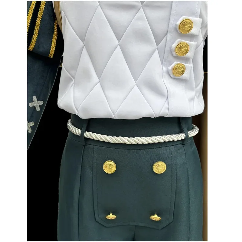 لعبة الهوية vRichard الاسترليني تأثيري حلي أنيمي جديد الناجي فارس شهم موحدة عباءة شعر مستعار رجل كرنفال حفلة البدلة