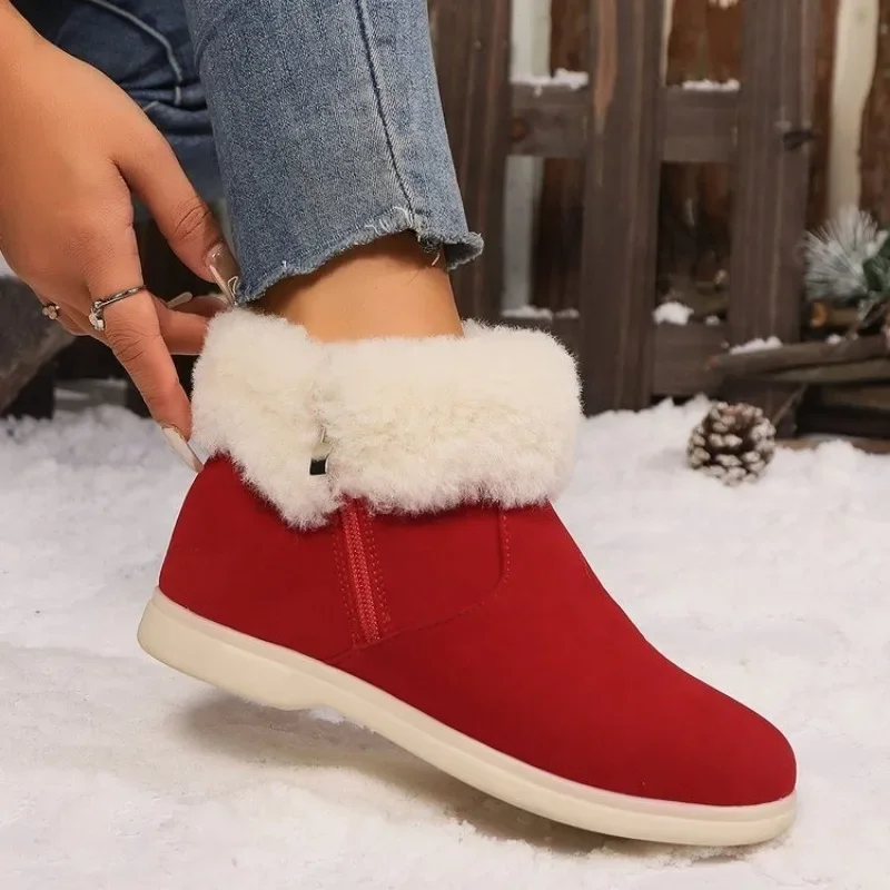 Winter Women\'s Plus Cotton Shoes Fashion Zipper Keep Warm Platform Shoes for Women Snow Boots Outdoor Casual Women\'s Ankle Boots