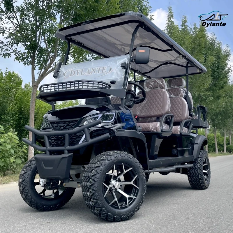 Hot Sale Custom 60v 6 Seater High Speed Electric Mountain Off-Road Hunting Vehicle Powerful 7.5kw Power Solar Golf Cart