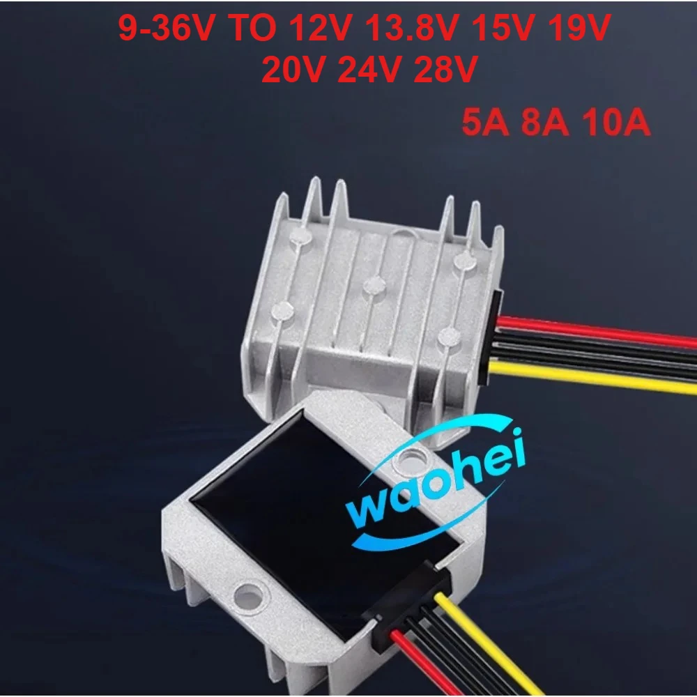 9-36V 12V 24V To 12V 13.8V 15V 19V 24V DC-DC Power Converter Voltage Stabilizing Module Automatic Voltage Regulator Power CE