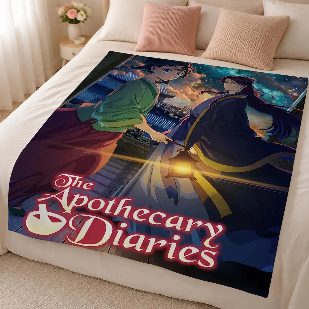 Anime T-The Apothecary Diaries Historical Mystery Throw 320g Soft Flannel Fleece Throw Blanket Cover Sofa Bed Dorm Nap Gift