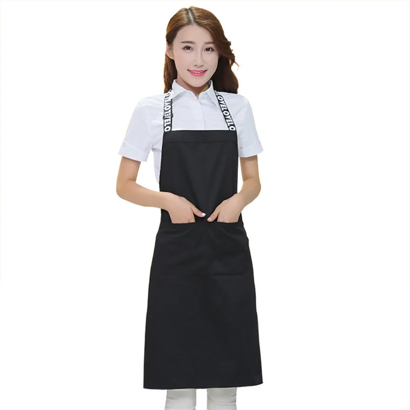 Korean Version of Fashion Neck Apron Milk Tea Cake Coffee Shop Waiter Work Clothes Advertising Apron