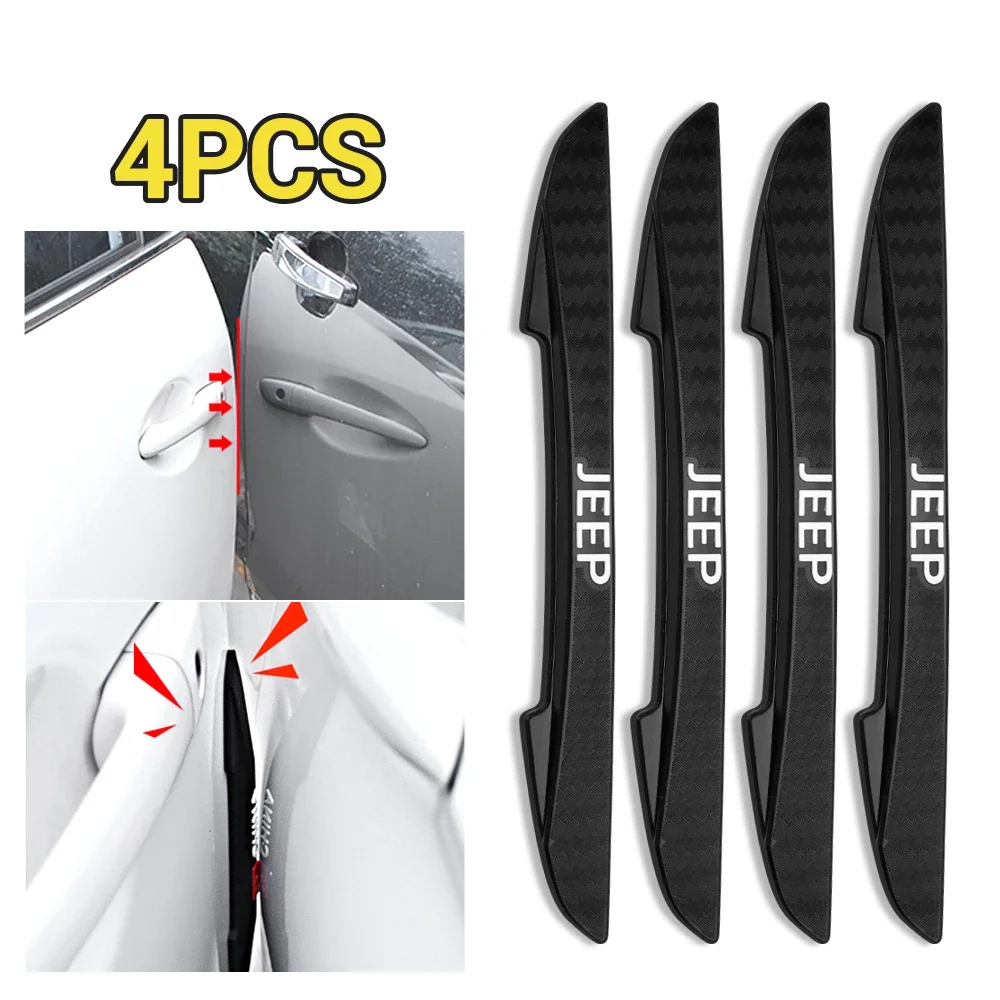 

Set of 4 Rubber Bumper Protectors and Anti-Slip Stickers for Jeep Renegade, Patriot, Wrangler, Cherokee, Compass, and Trail; Car