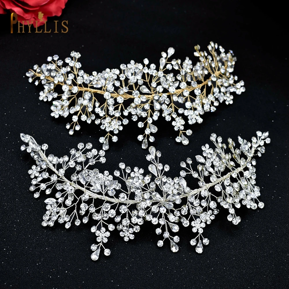 A328 Crystal Bridal Tiaras Luxury Headband Rhinestone Headpiece Vintage Wedding Hair Accessories Princess Queen Hair Jewelry