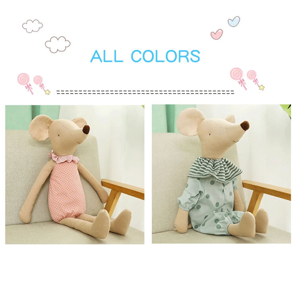 Nordic Style Mouse Plush Toys For Kids Cute Stuffed Rat Dressing Dolls Birthday Gifts For Boys And Girls