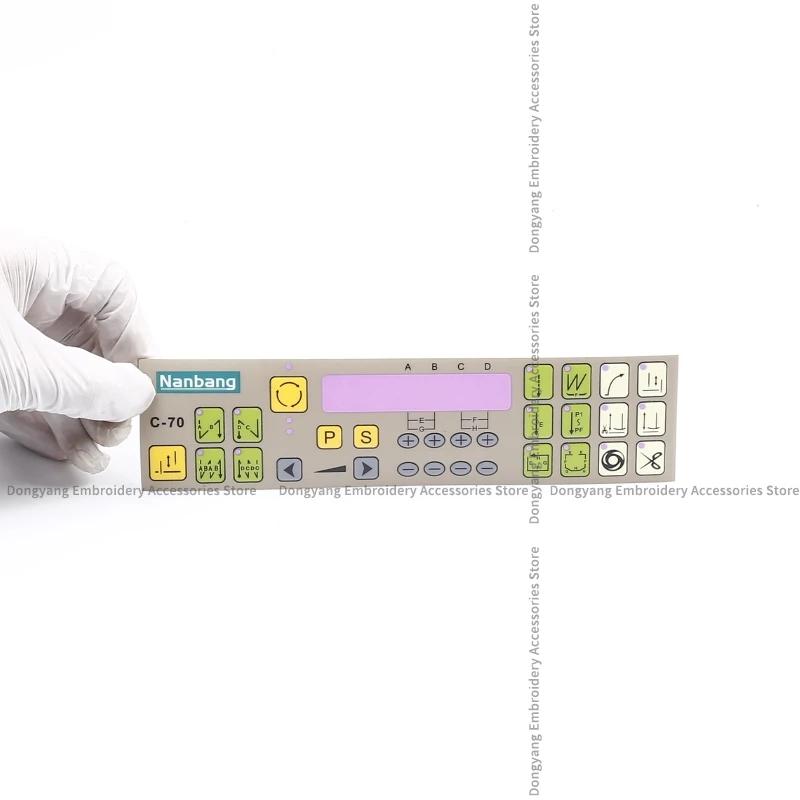 1 шт., новая наклейка на панель управления, мембранная пленка, кнопка переключения клавиатуры, бумага для промышленной швейной машины NANBANG