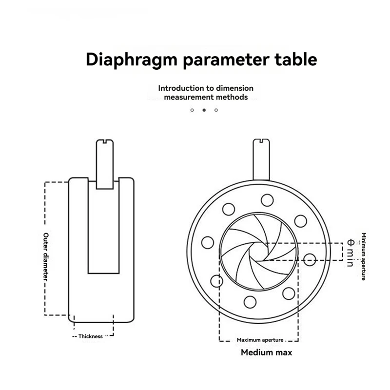 0.5-7.5 มม.รูรับแสงปรับ Mechanical Iris ไดอะแฟรม Iris ไดอะแฟรมสําหรับกล้องดิจิตอลกล้องจุลทรรศน์ Iris SK7.5