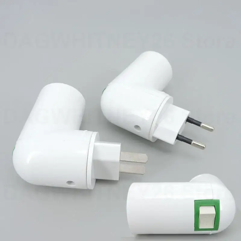 E27 Lamp Bulb Holder Rotation EU US Plug Screw adjustable Base light power Socket Converter On/Off Switch Adapter U26