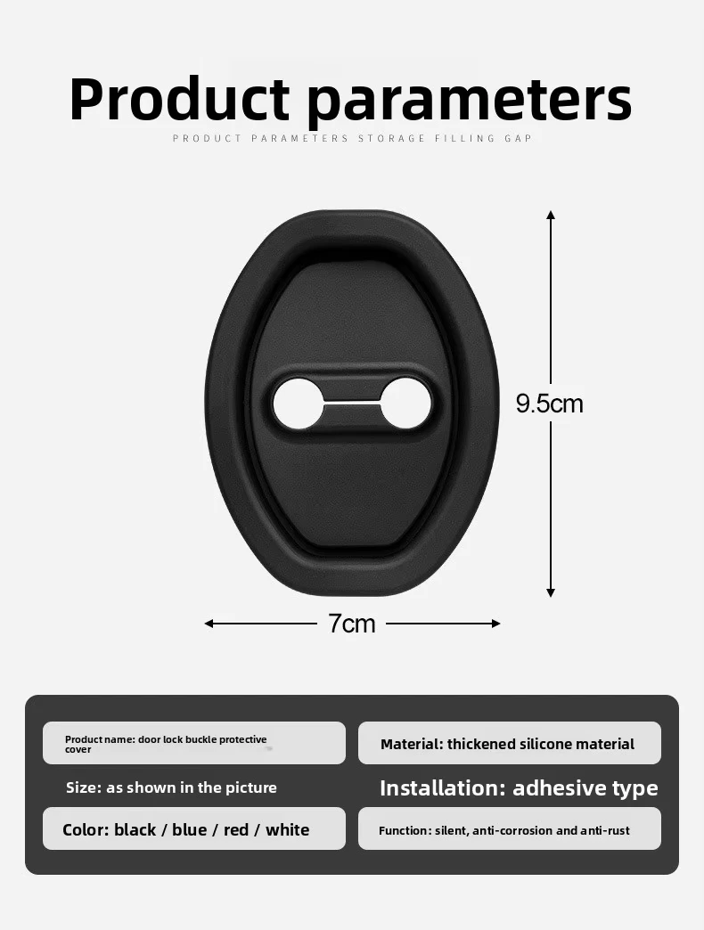 Waterproof Rust Resistant Silicone Car Door Lock Covers For Changan CS75 PLUS CS95 CS35 Alsvin CS15 CS55 Auto Accessories view 6