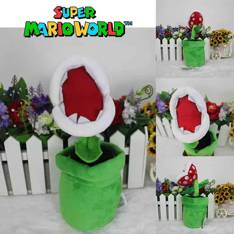 Adorno de Super Mario Bros, planta de piraña, decoración creativa de dibujos animados, hecha a mano, tendencia de moda, decoración de dormitorio, nuevo