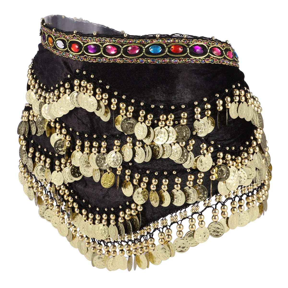 

Indian Waist Dance Chain Belly Dancing Skirt Hip Scarves Latin Band Ballet Outfit Costume Dancers Belt Women Skirt Classic Coin