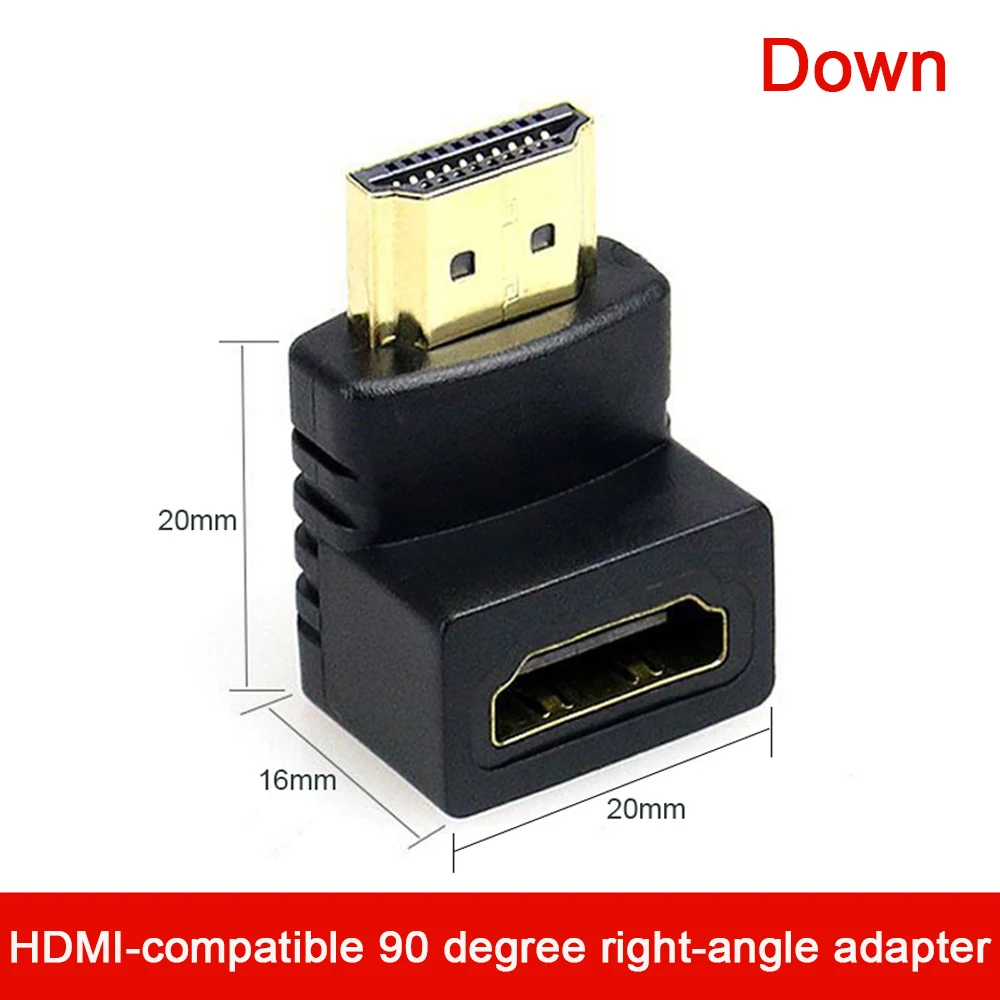 HDMI-compatible 90 Degree Right-angle Adapter HDMI-compatible 270 Degree Converter Male to Female Extender Elbow Connector