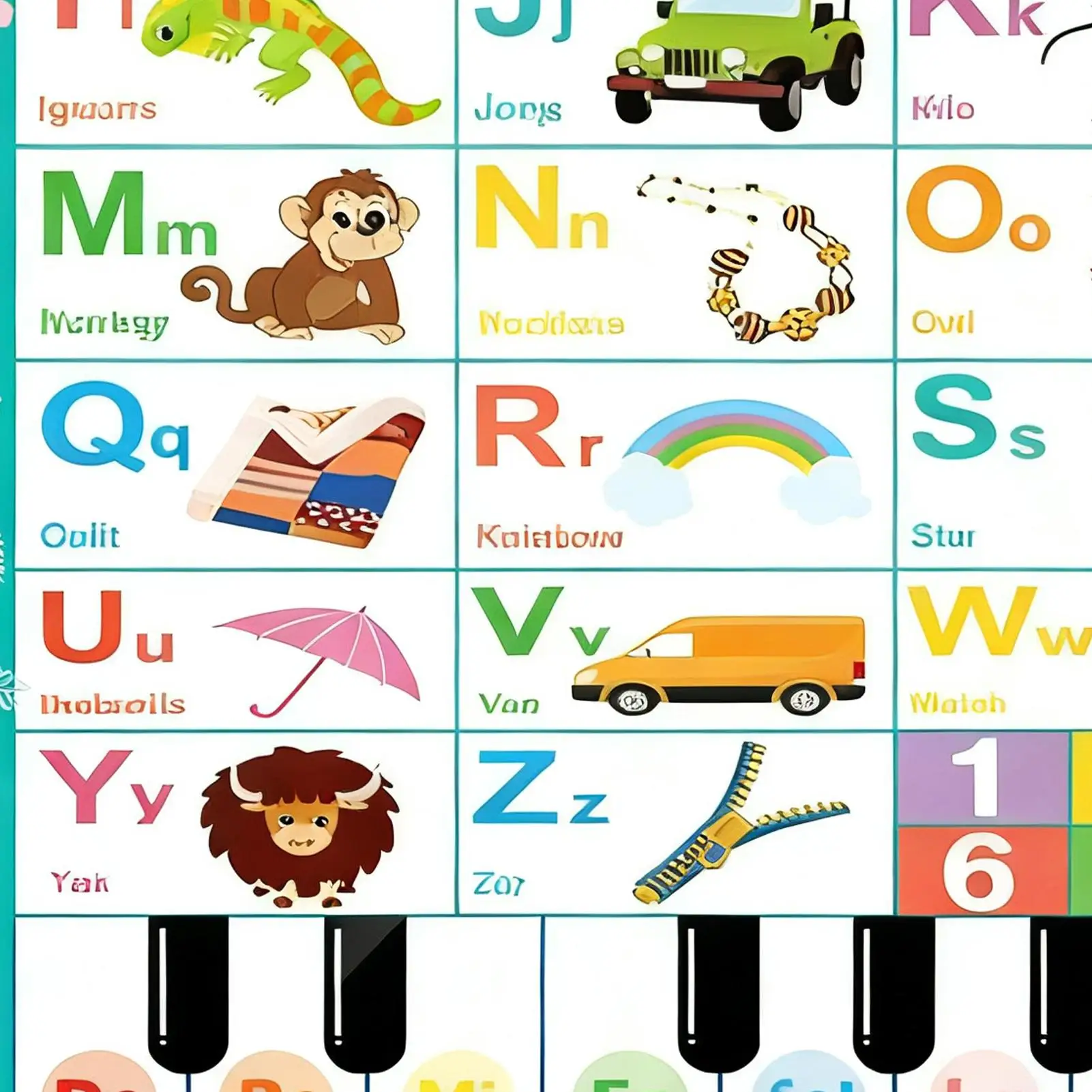 

Electronic Alphabet Wall Chart Alphabet Number Piano Songs Game Animal Vocabulary Interactive Electronic Learning Charts For